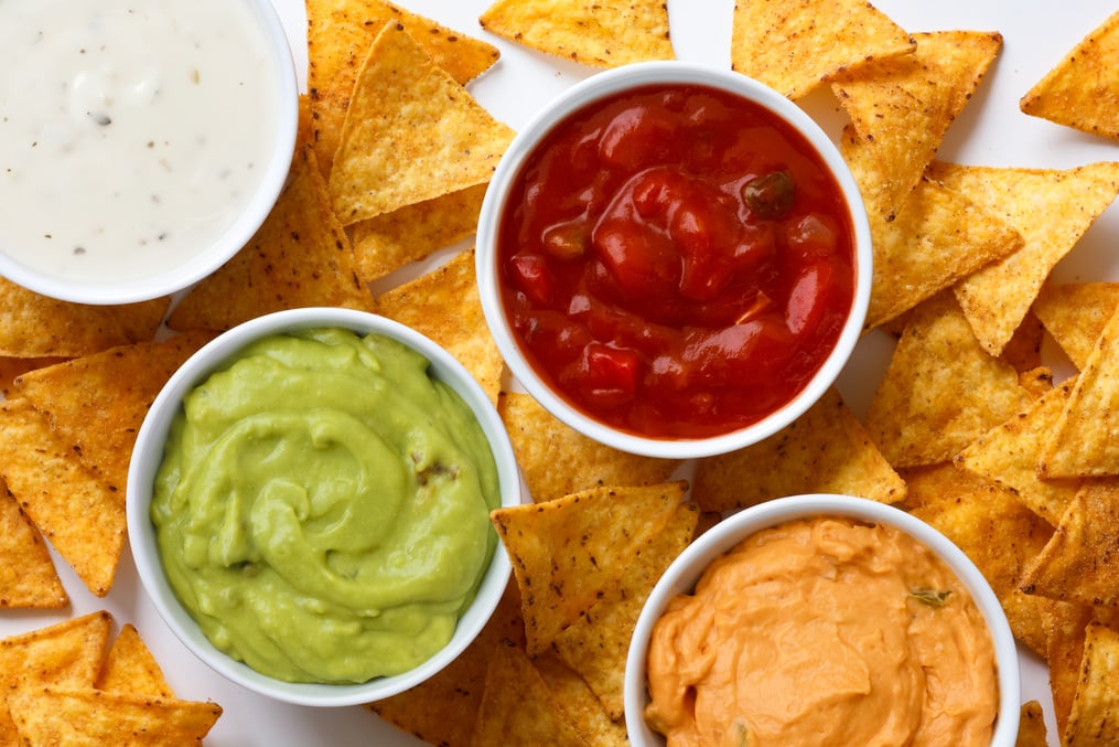 Tortilla chips and dip.